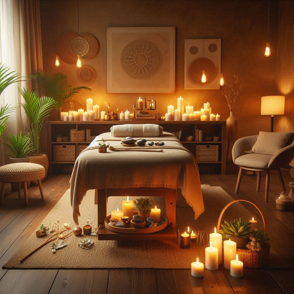 피부,체형관리 샵 배경