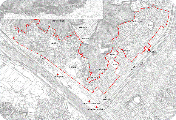 수색증산뉴타운 지구경계도