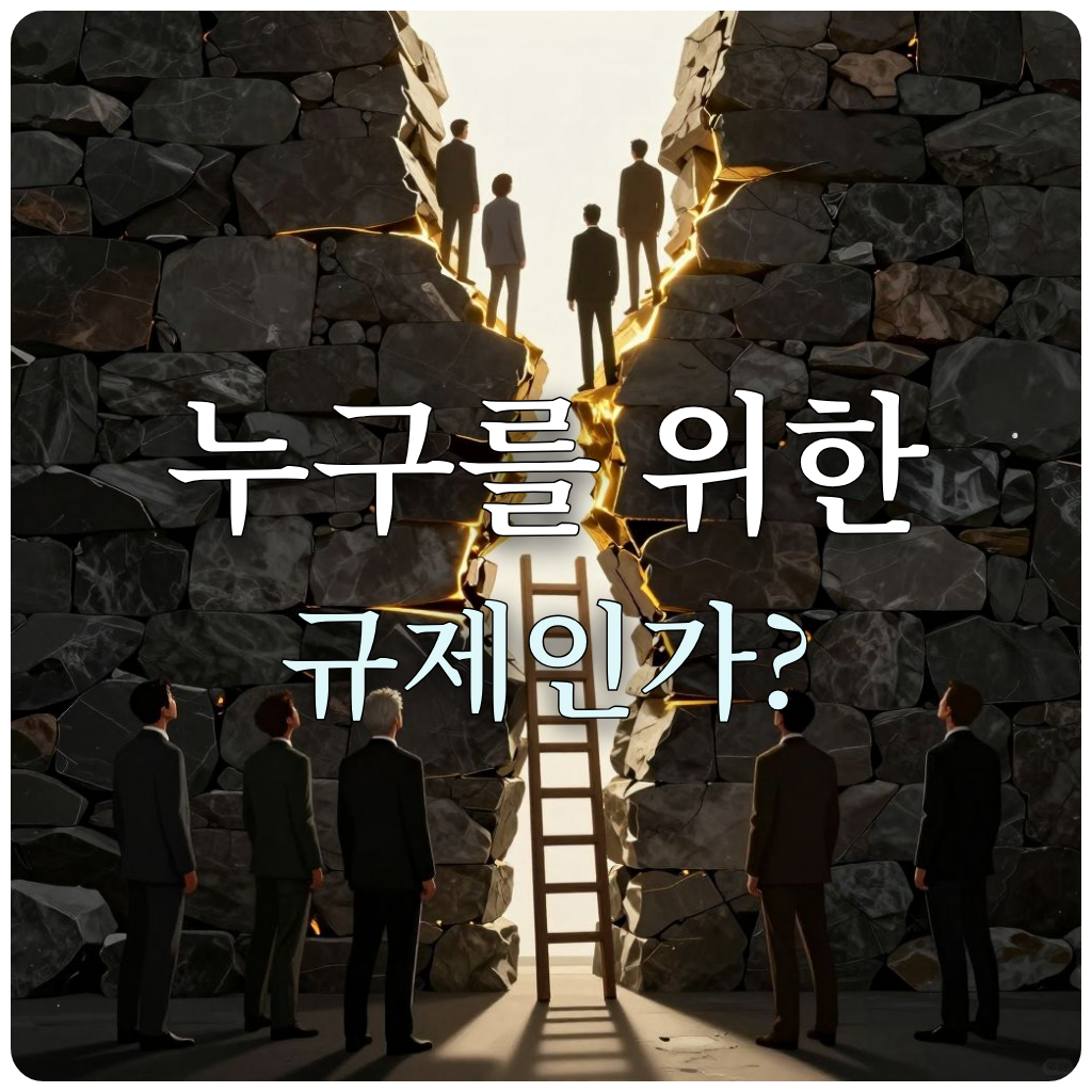 주거 사다리의 단절과 규제를 상징하는 이미지