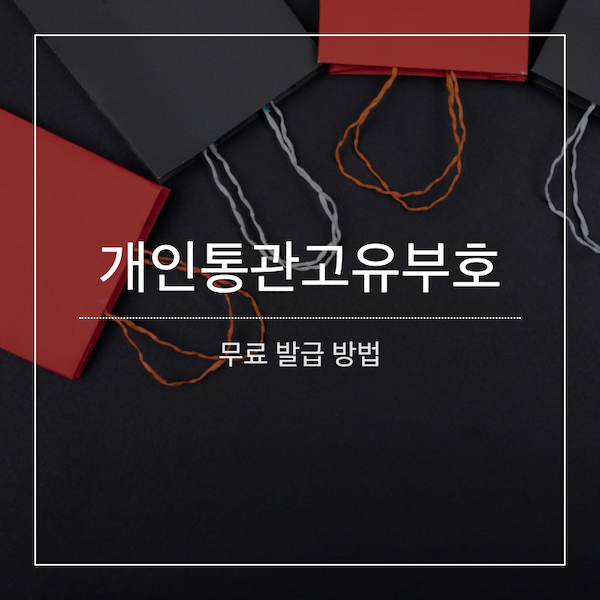개인고유통관부호