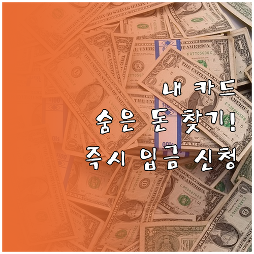 모두의카드 숨은 돈 찾기 신청 대상과..