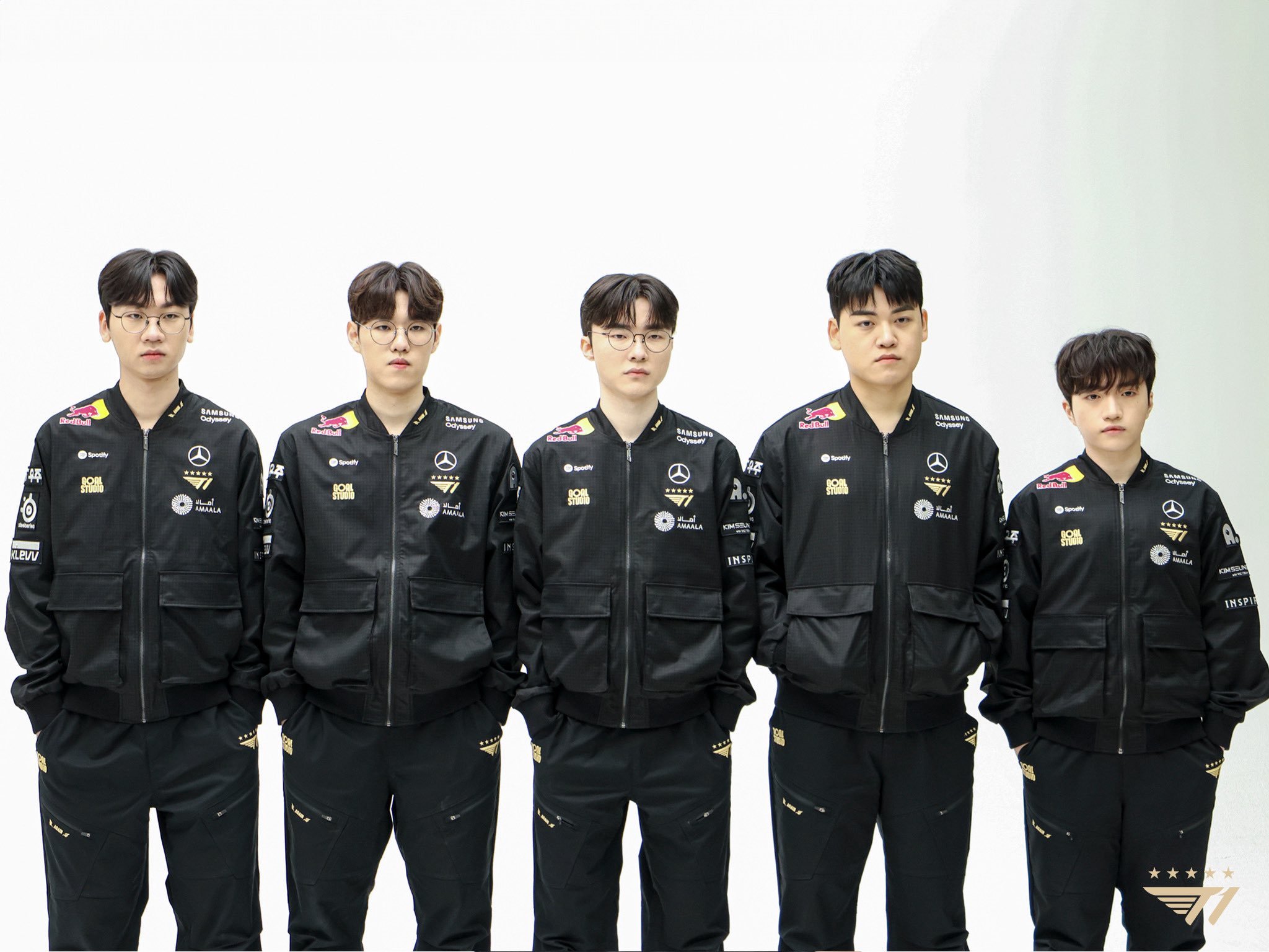 T1 2025 Worlds Championship black and gold uniform reveal for League of Legends World Championship