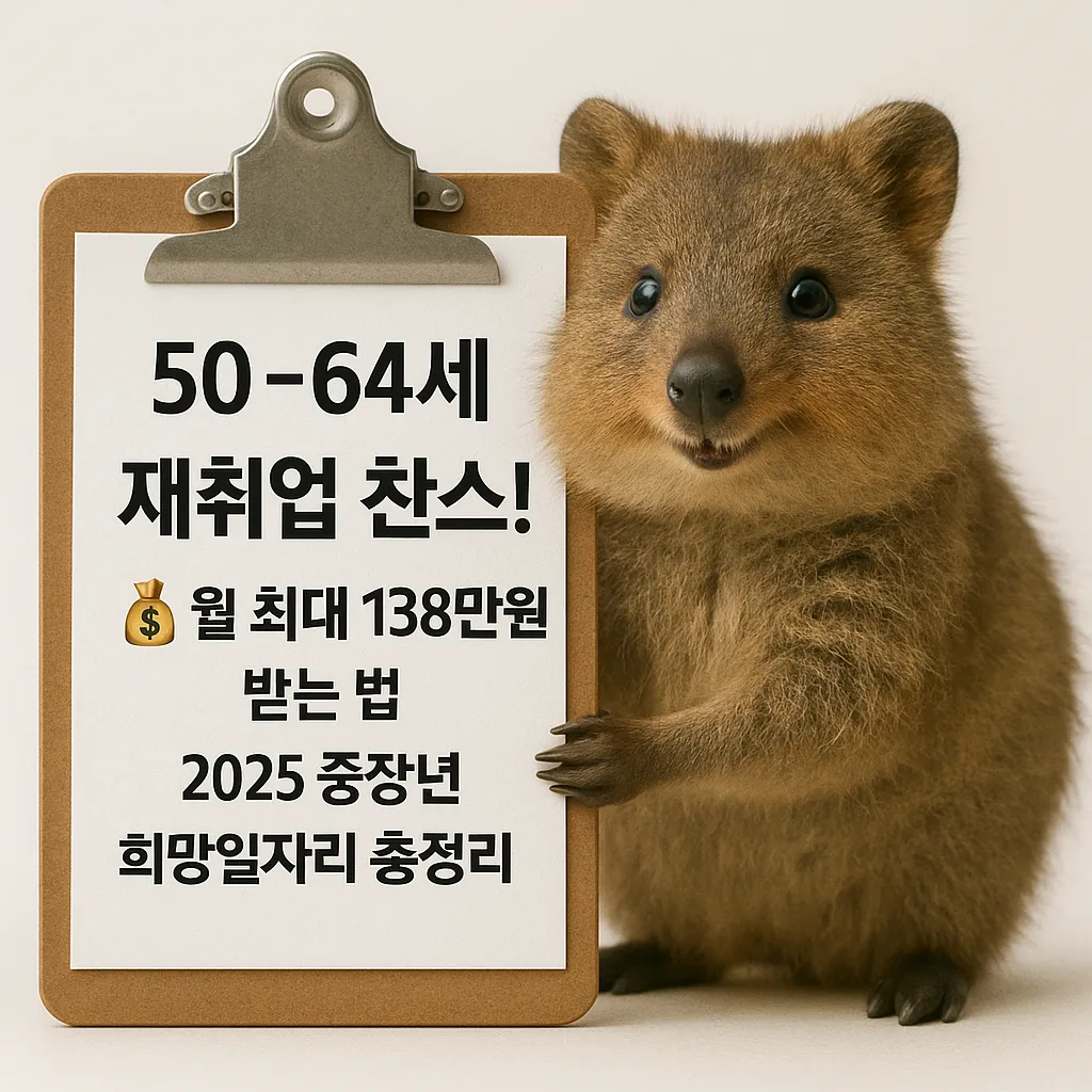 2025 중장년 희망일자리사업 급여표, 참여대상, 신청방법, 월 최대 138만원 받는 법 총정리