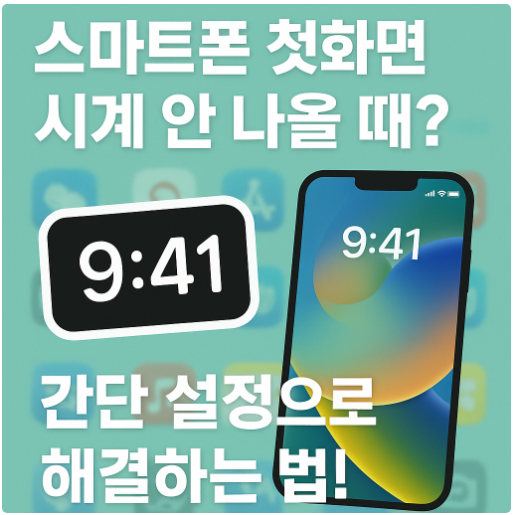 스마트폰 첫화면에 시계 나오게 설정하는 법 – 시계가 안 보일 때 해결책