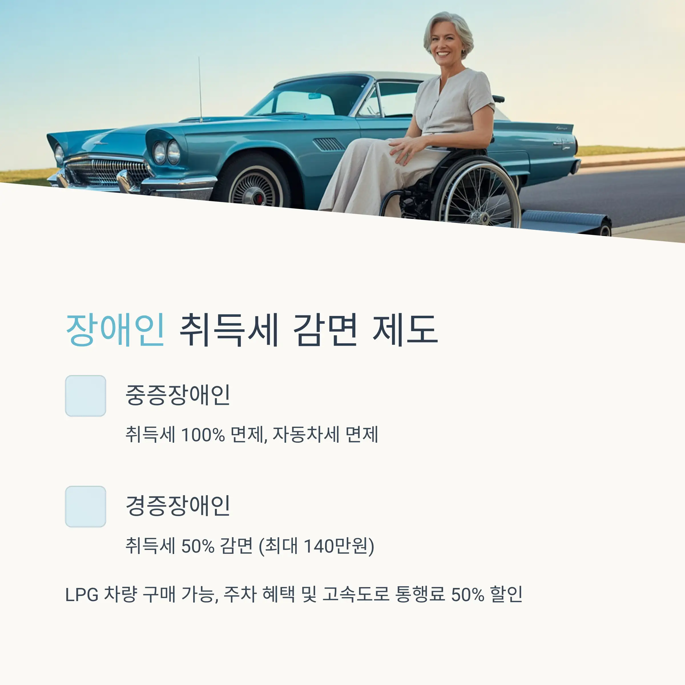 기초생활수급자 및 저소득층 감면