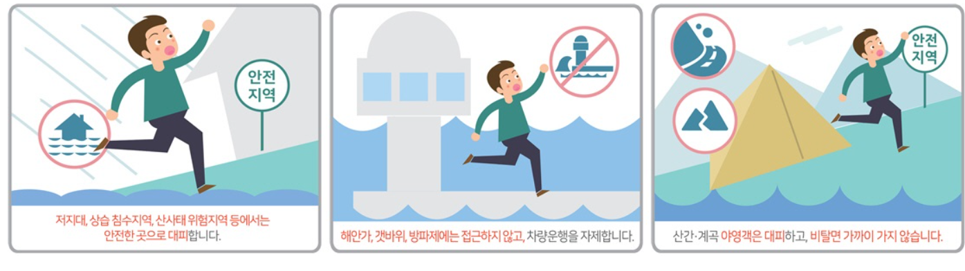 태풍 예보 시