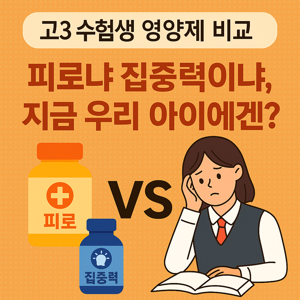 고3 수험생 영양제 비교