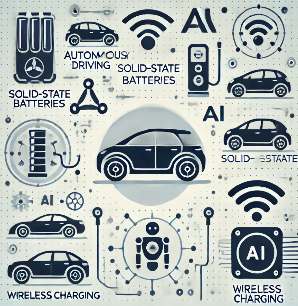 전기차 기술 트렌드인 전고체 배터리, 자율주행 AI, 초고속 충전 기술 관련