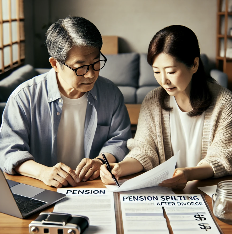 분할연금 상담 중인 부부