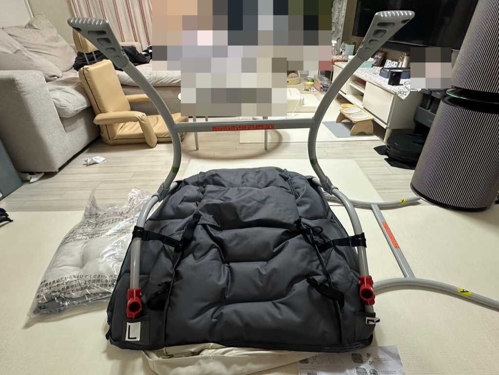 뒷다리 폴 끼우기