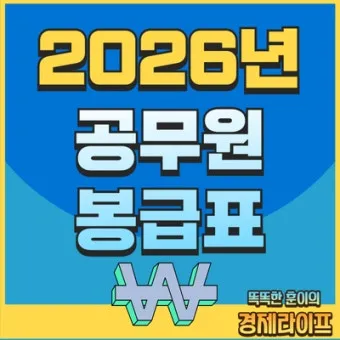 2026 공무원 봉급인상률봉급표35 2025년과 비교내년_4
