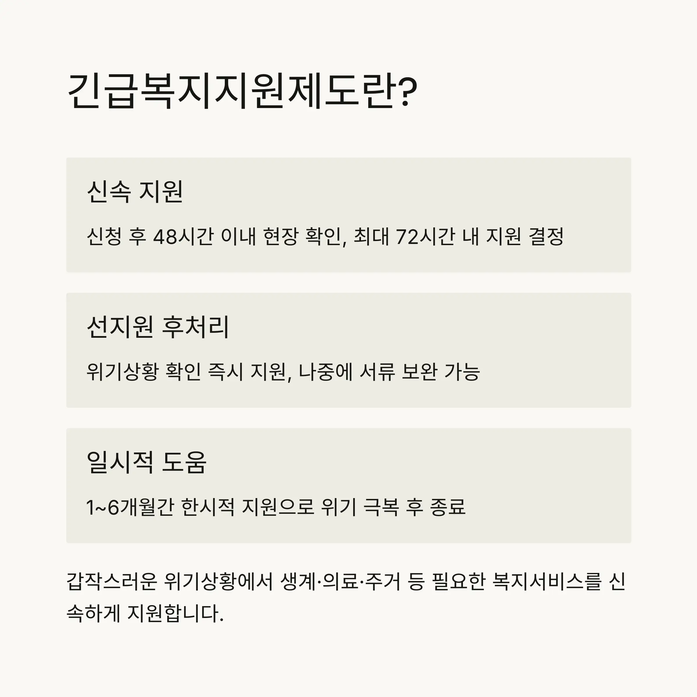 🆘 긴급복지지원제도란?