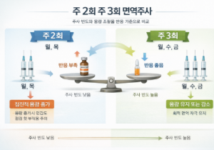 주 2회 주 3회 면역주사