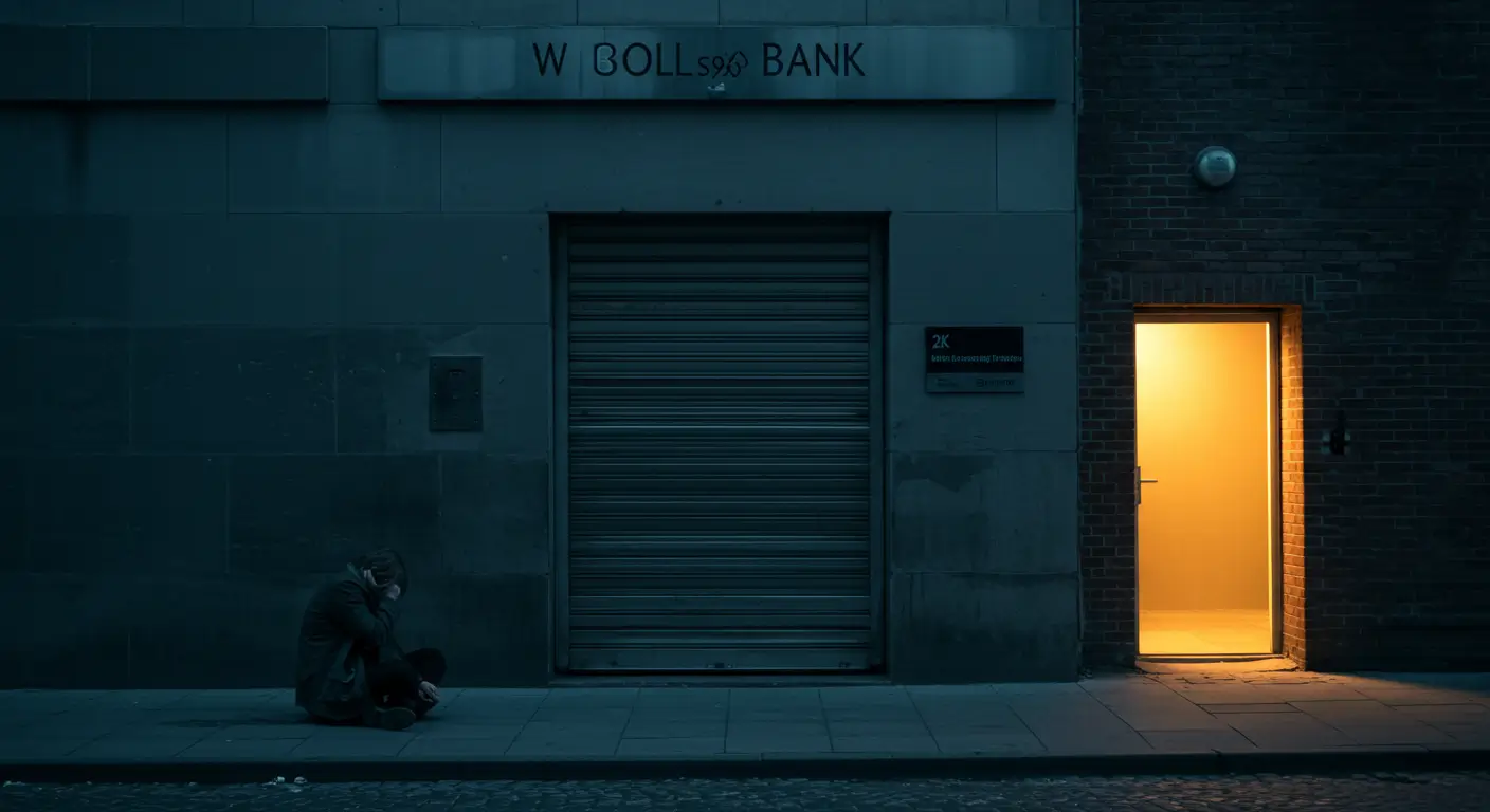 은행에서 대출이 거절된 후 정부지원이라는 새로운 희망을 발견한 저신용 근로자