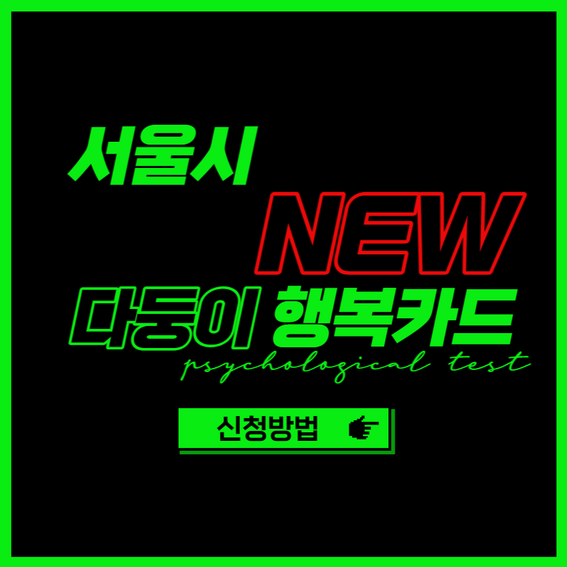 서울시 뉴 다둥이 행복카드