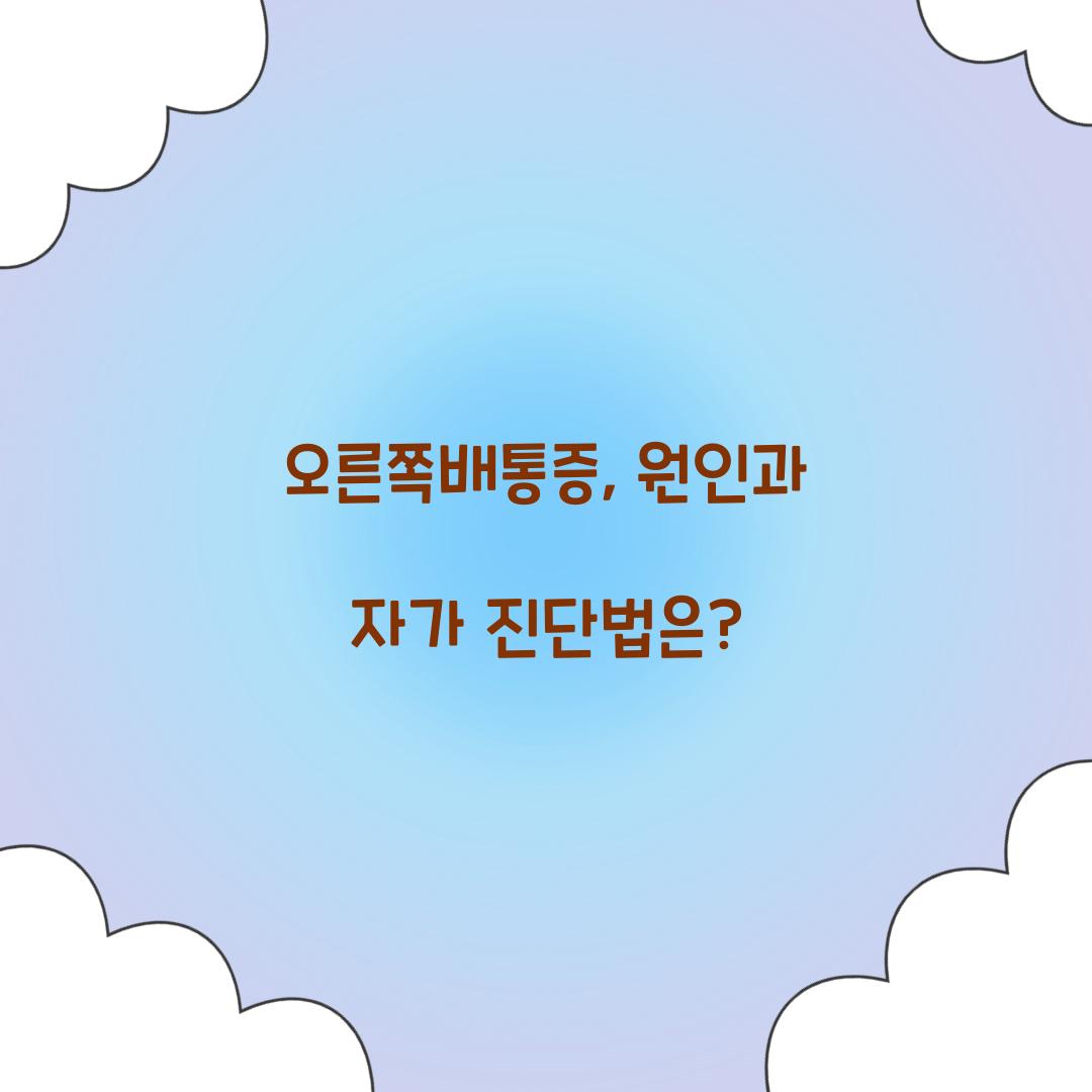 오른쪽배통증