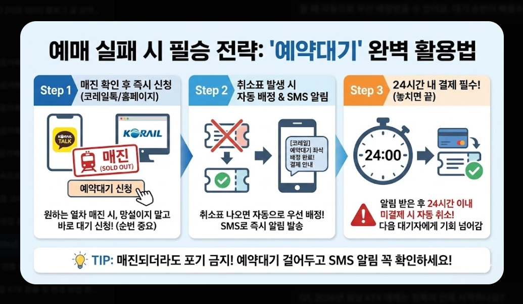 2026년 설날 KTX 예매 일정 및 팁 총정리
