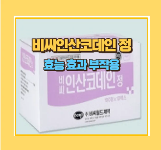 비씨인산코데인정 기침과 통증 완화