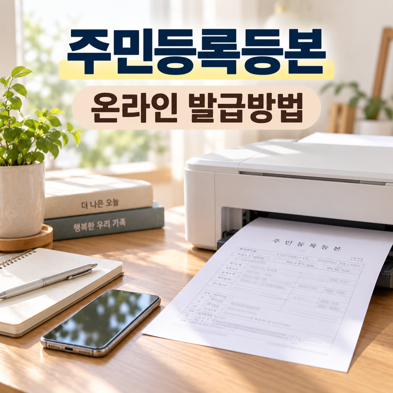 주민등록등본 정부24 온라인 발급방법 대표 이미지