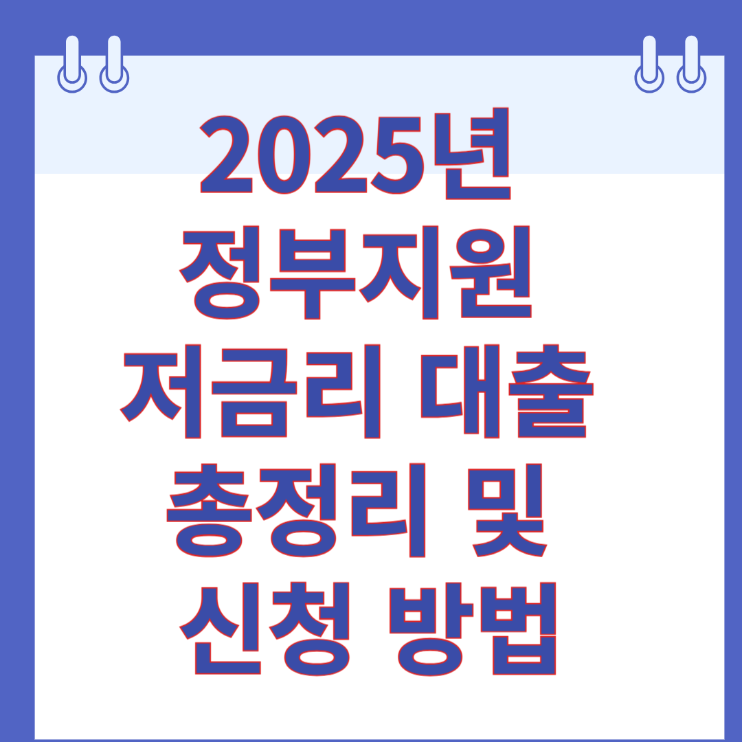 정부지원 저금리 대출