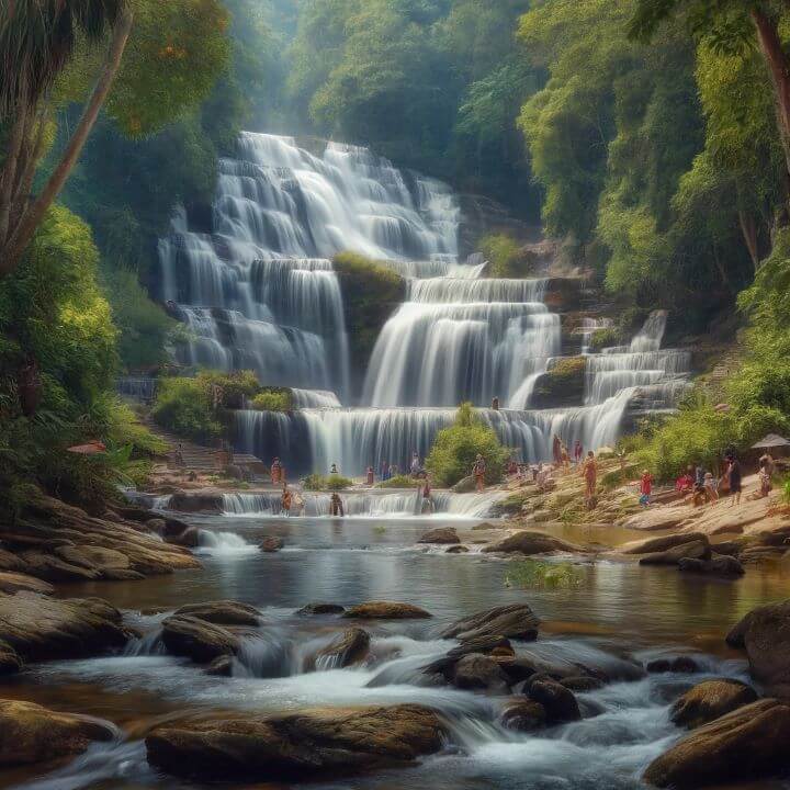 치앙마이 6월 날씨 및 놀거리 추천 - 2. 치앙마이의 숨겨진 명소 - 2.4 메싸 폭포 (Mae Sa Waterfall) 치앙마이 6월 날씨