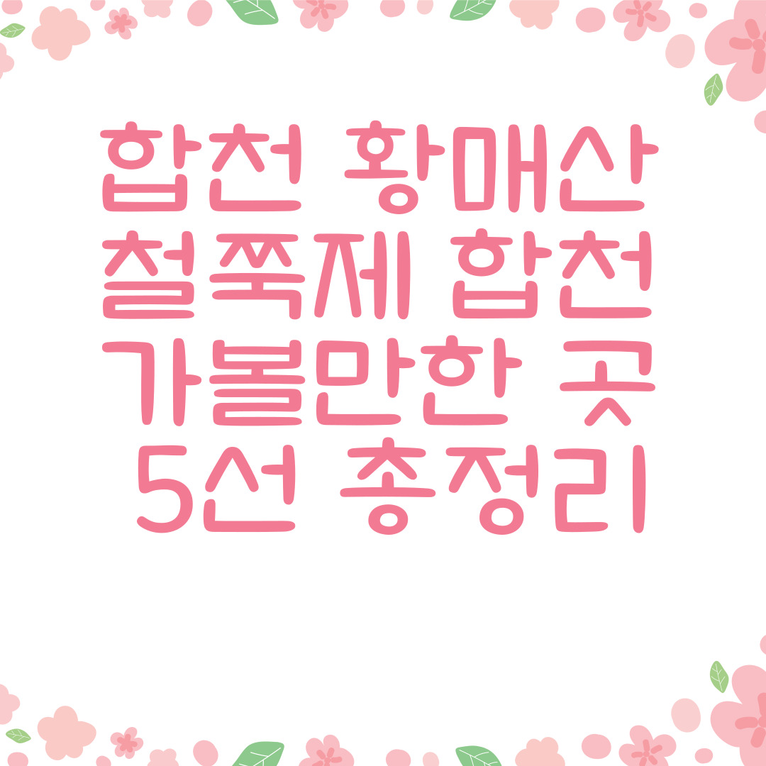 합천 황매산 철쭉제