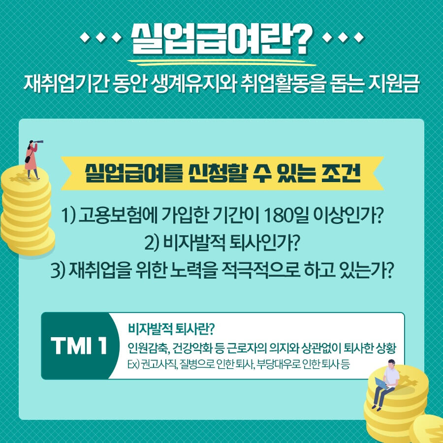실업급여 조건/신청방법/모의계산