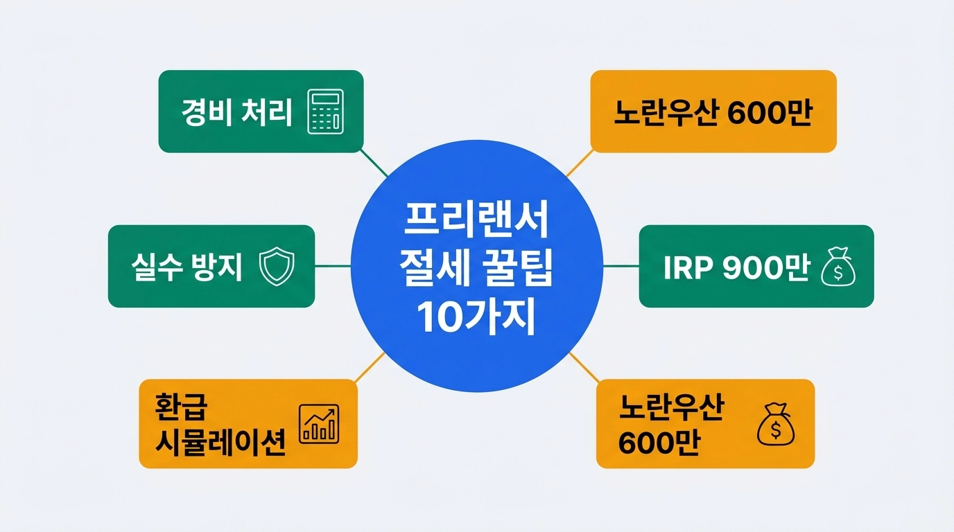 프리랜서 종합소득세 절세 꿀팁 10가지 2026 인포그래픽