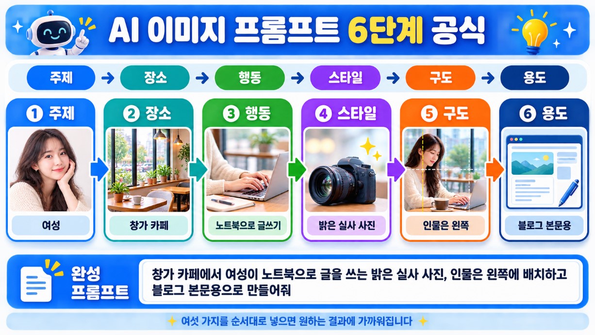 AI 이미지 프롬프트 6단계 공식