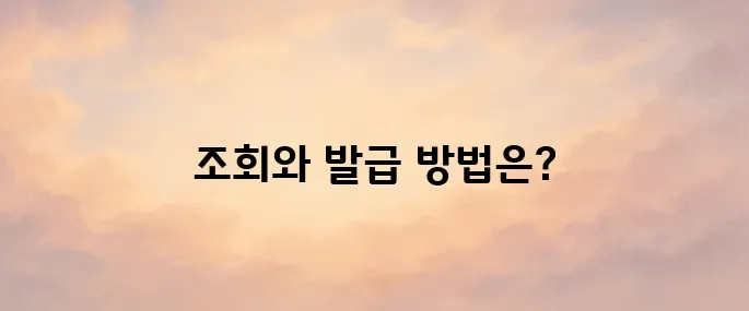 현금영수증 홈페이지 조회 및 발급 방법
