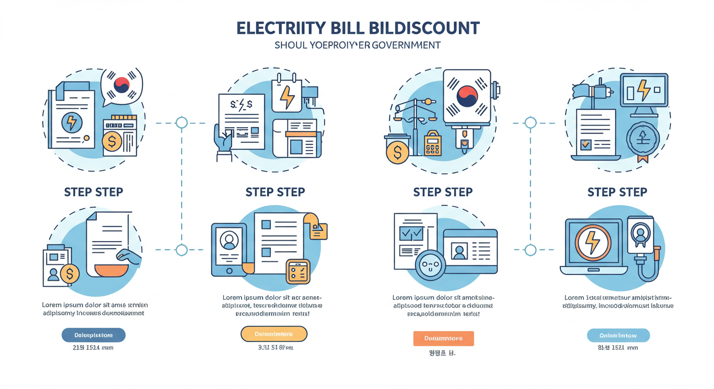 서울 전기요금 감면 신청 절차와 필요 서류 안내 인포그래픽