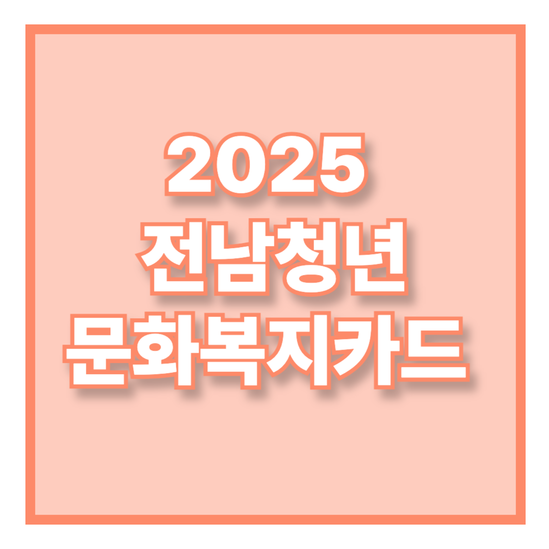2025 전남청년문화복지카드