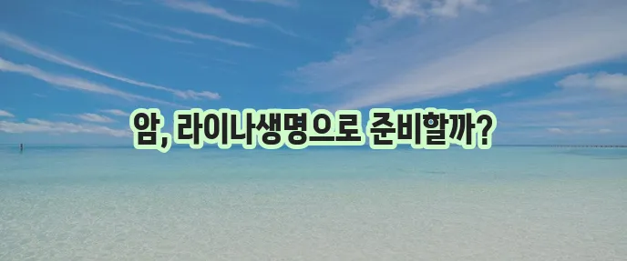 라이나생명 암보험 상품 알아보기와 보장 마련하기