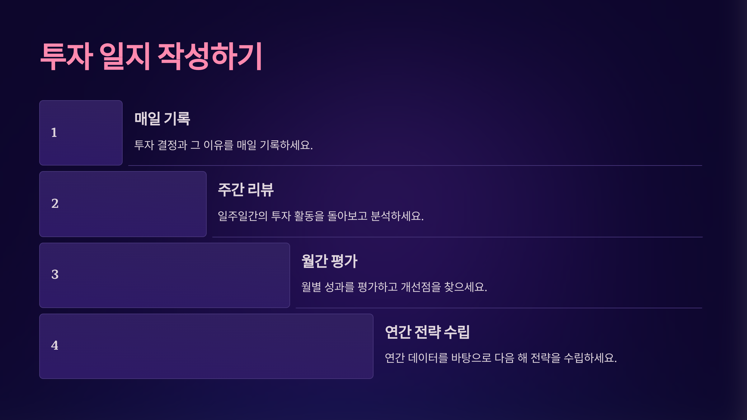 투자 일지 작성하기