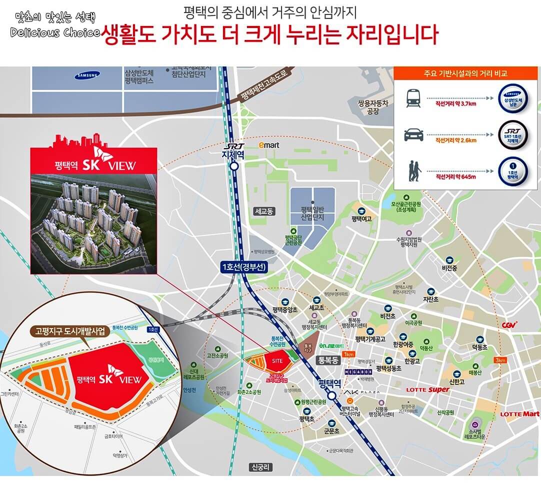 평택역 sk view 인프라