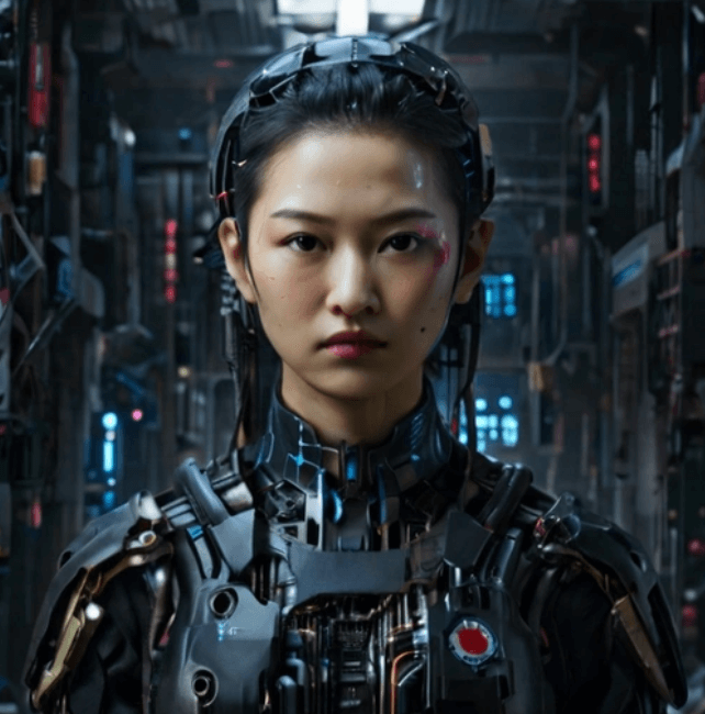 Leonardo.ai를 사용하여 생성시킨 동양인 여자경찰 이미지