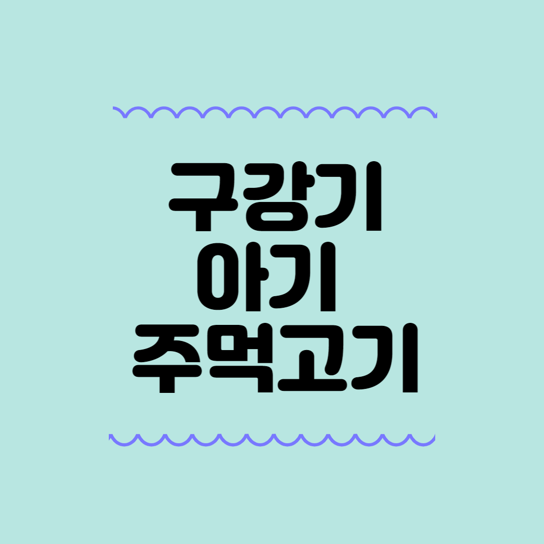 구강기 아기 주먹고기