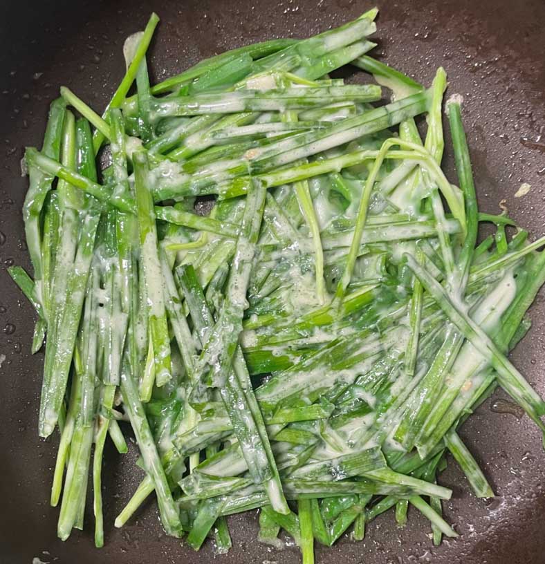 중간 단계의 반죽