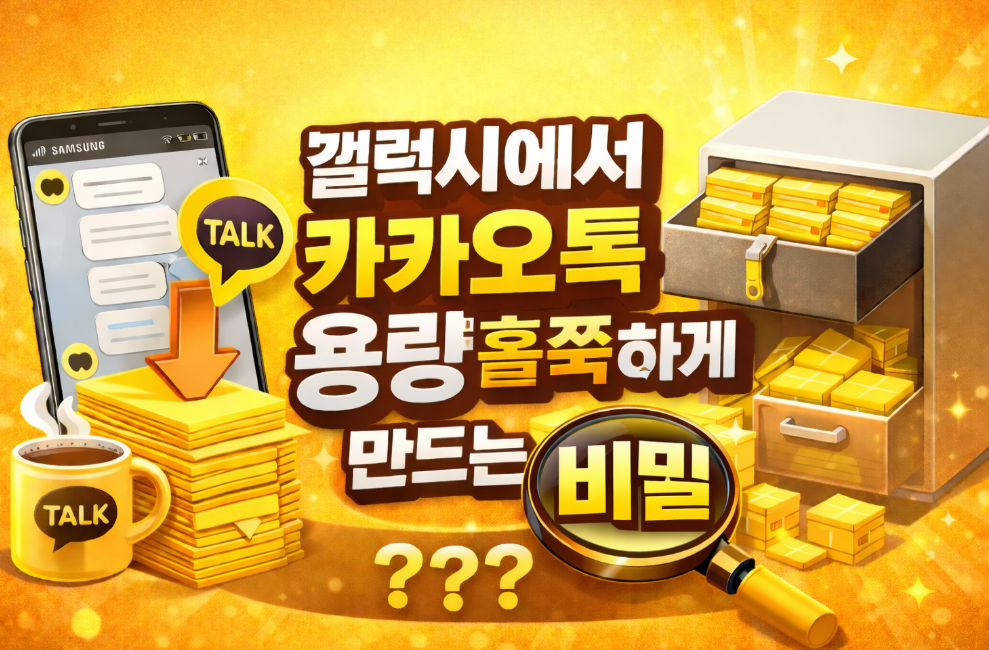 갤럭시에서 카카오톡 용량 홀쭉하게 만드는 비밀 메뉴 이미지