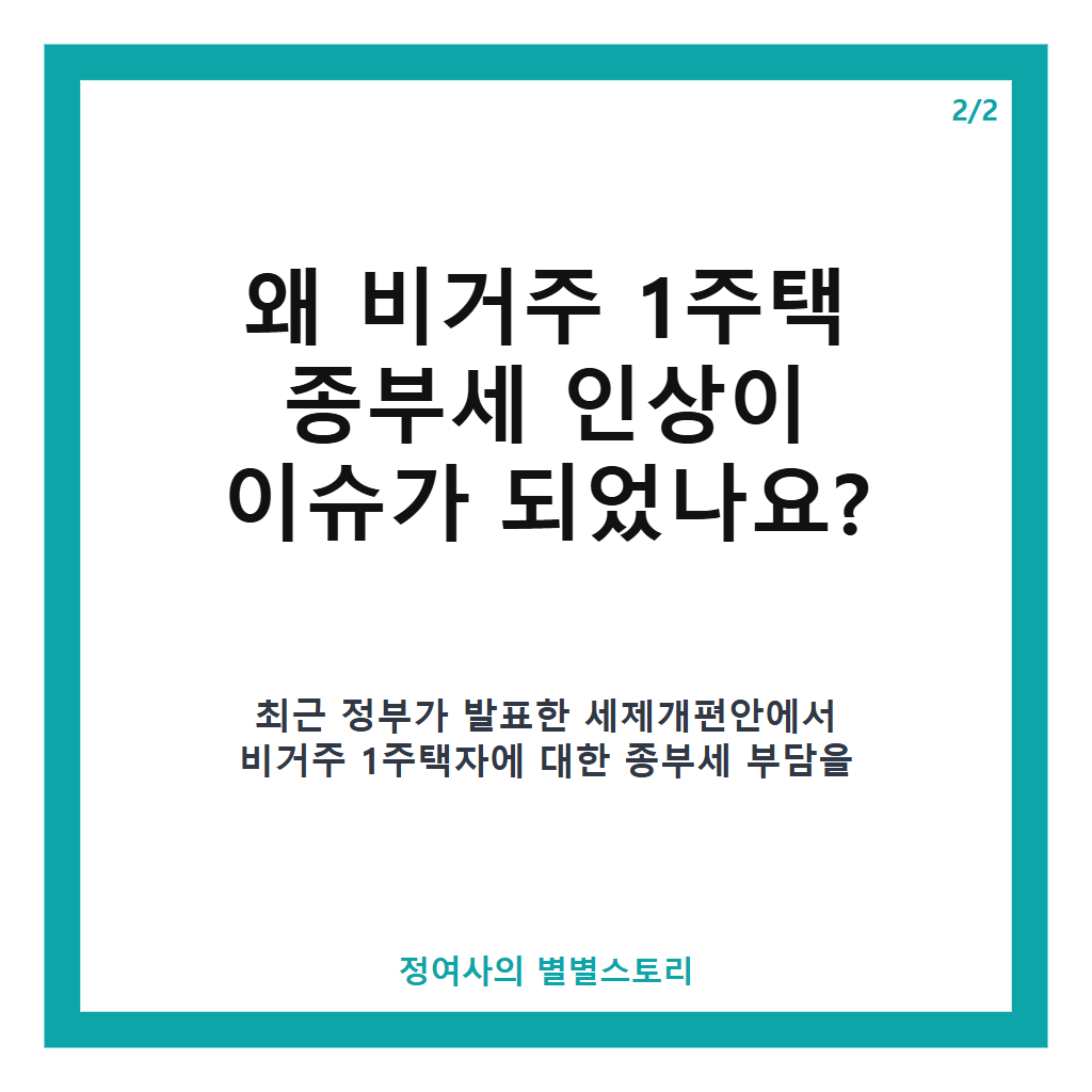 비거주 1주택 종부세 인상, 공시가 30억 주택 보유자 세부담 429만 원 증가 전망 카드뉴스 3