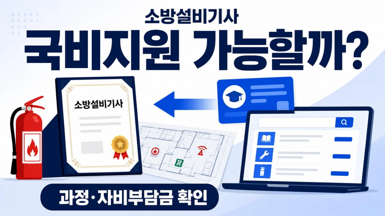 소방설비기사 국비지원과 내일배움카드 과정 및 자비부담금 확인 방법