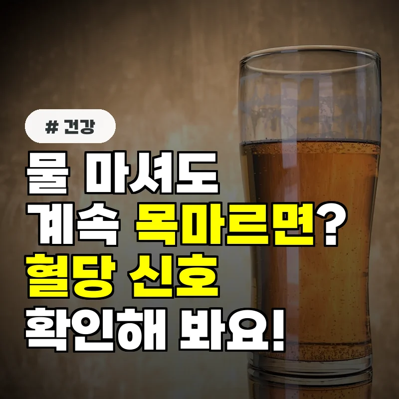 물 마셔도 계속 목마르다면 당신의 혈당 신호일 수 있다
