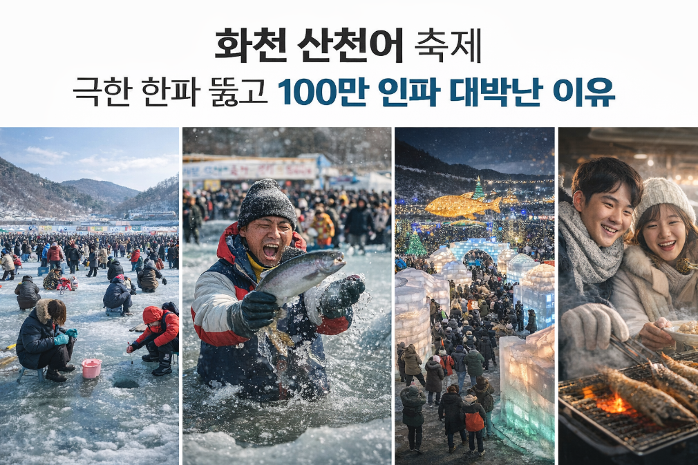 극한 한파에도 100만 인파, 화천 산천어 축제 대박 비결