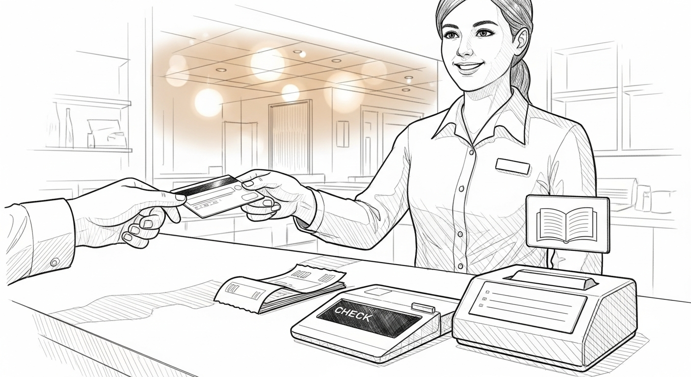 레스토랑 계산대 영어 회화 학습