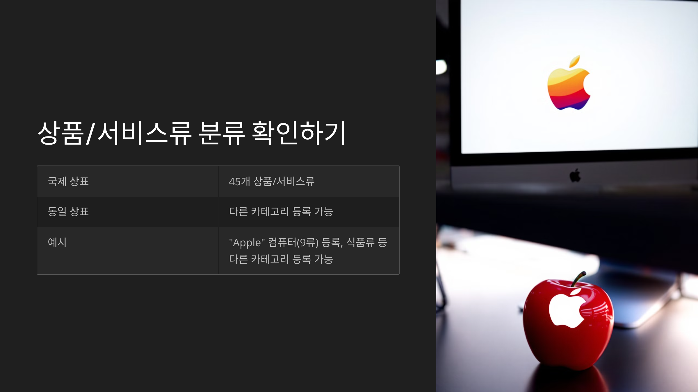상품/서비스류 분류 확인하기
