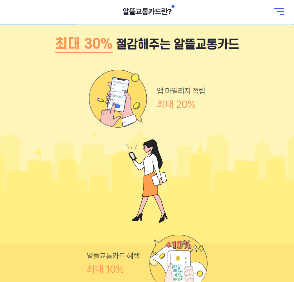  알뜰교통카드로 매월 최대 5만원 교통비돌려 받는 방법 
