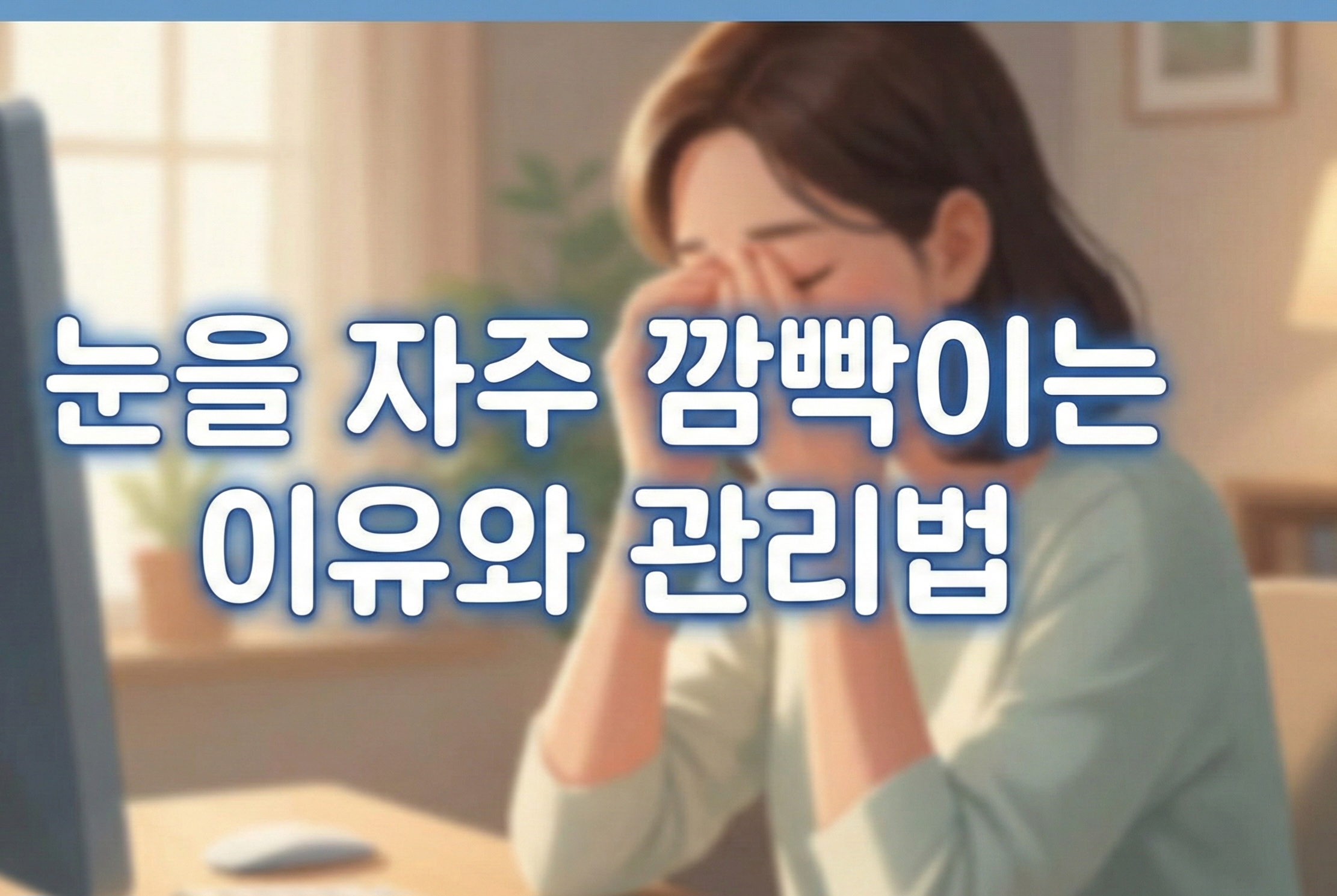 눈을 자주 깜빡이는 이유와 관리법