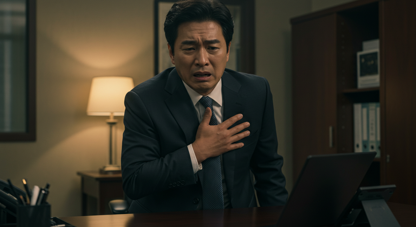 50대 업무중 협심증 초기증상 나타남