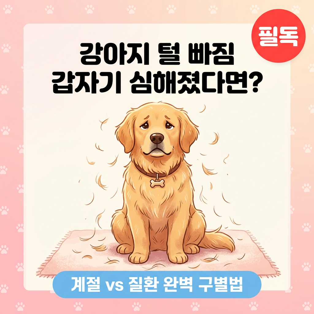 강아지 털 빠짐 갑자기 심해졌다면? 계절 털갈이 vs 질환 완벽 구별법