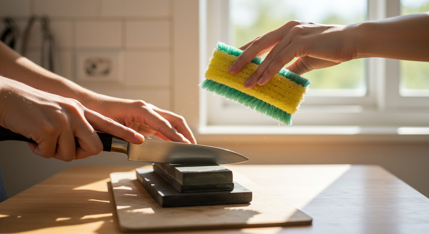 주방 수세미 오래 쓰는 방법과 칼 관리법